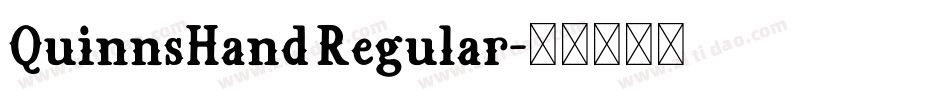 QuinnsHand Regular字体转换